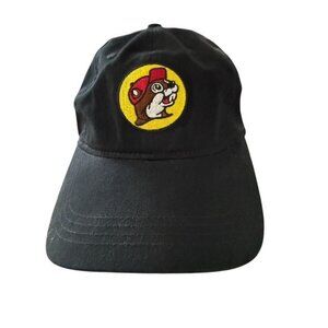 Black Buc-ee's Logo Bucees Buckys Embroidered Beaver Hat Cap Adult Round Patch